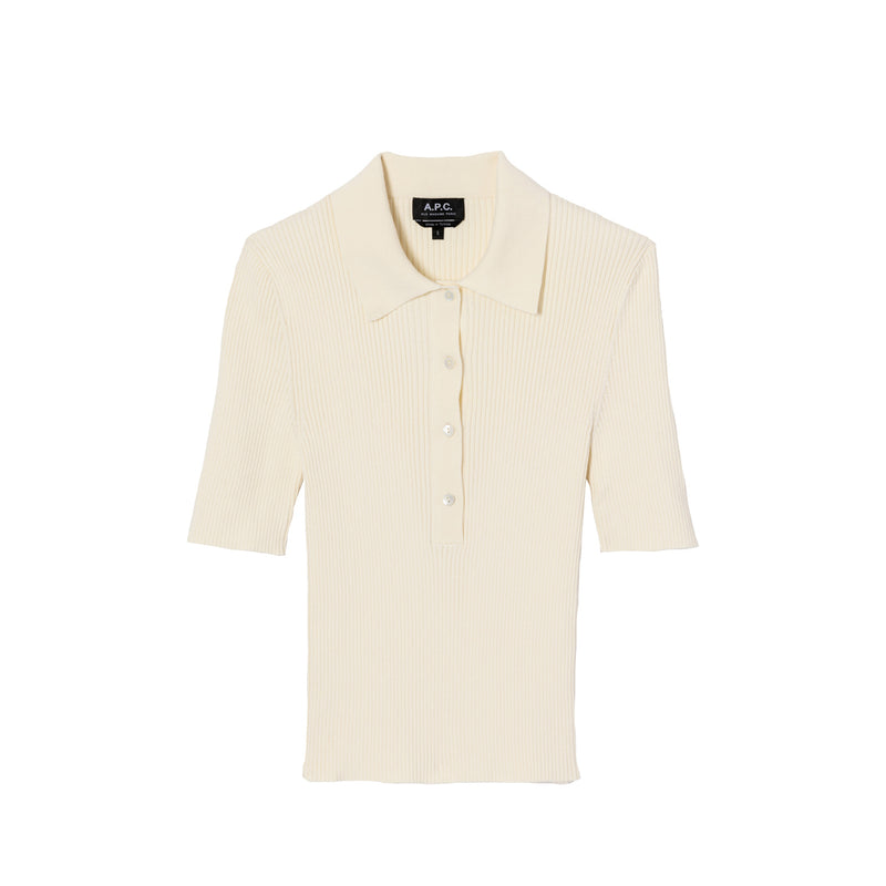 A.P.C. DANAE POLO SHIRT, Off White - Image 1