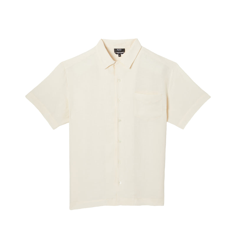 A.P.C. ROY S/S SHIRT, Ecru