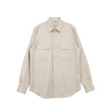 Auralee WOOL HERRINGBONE OVERSHIRT, Beige