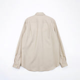 Auralee WOOL HERRINGBONE OVERSHIRT, Beige