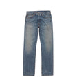 Blue jeans on a white background