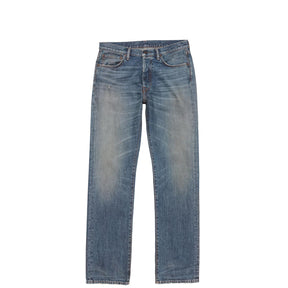 Blue jeans on a white background