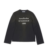Acne Studios LOGO LS T-SHIRT, Faded Black