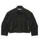 Acne Studios BOMBER WITH LEATHER COLLAR, Black