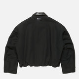 Acne Studios BOMBER WITH LEATHER COLLAR, Black