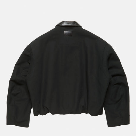 Acne Studios BOMBER WITH LEATHER COLLAR, Black