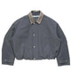 Acne Studios BOMBER WITH LEATHER COLLAR, Carbon Grey