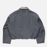 Acne Studios BOMBER WITH LEATHER COLLAR, Carbon Grey