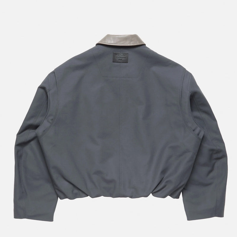 Acne Studios BOMBER WITH LEATHER COLLAR, Carbon Grey