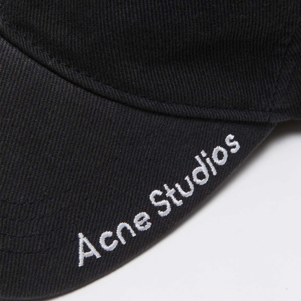 Acne Studios COTTON LOGO CAP, Black - Image 3