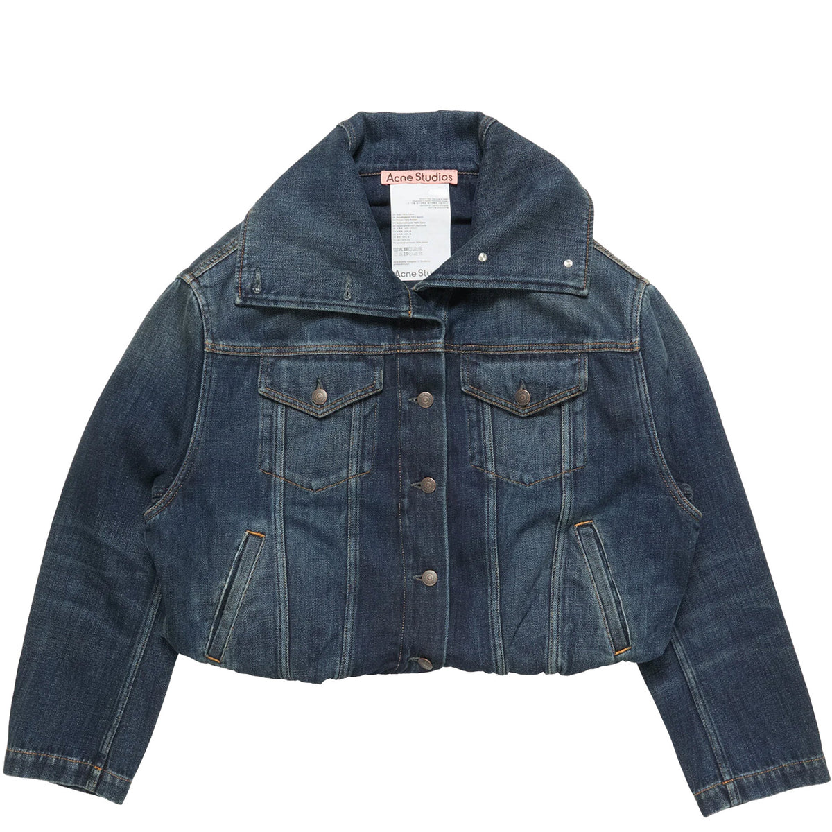 Acne Studios CROPPED DENIM JACKET, Dark Blue