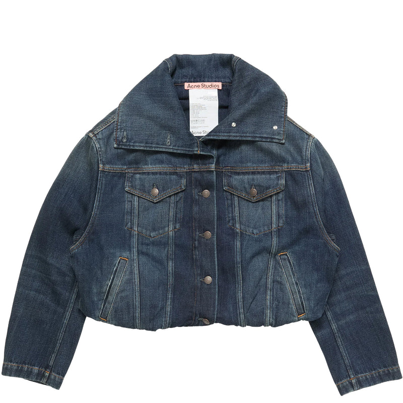 Acne Studios CROPPED DENIM JACKET, Dark Blue