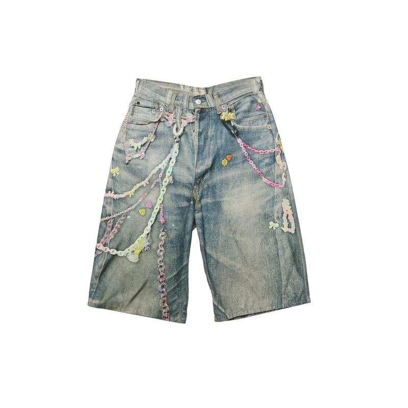 Acne Studios DENIM SHORTS, Mid Blue