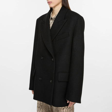 Acne Studios DOUBLE-BREASTED WOOL JACKET, Black - Image 2