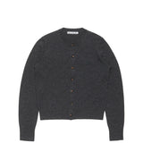 Acne Studios FITTED CARDIGAN- YAK WOOL, Dark Grey Melange