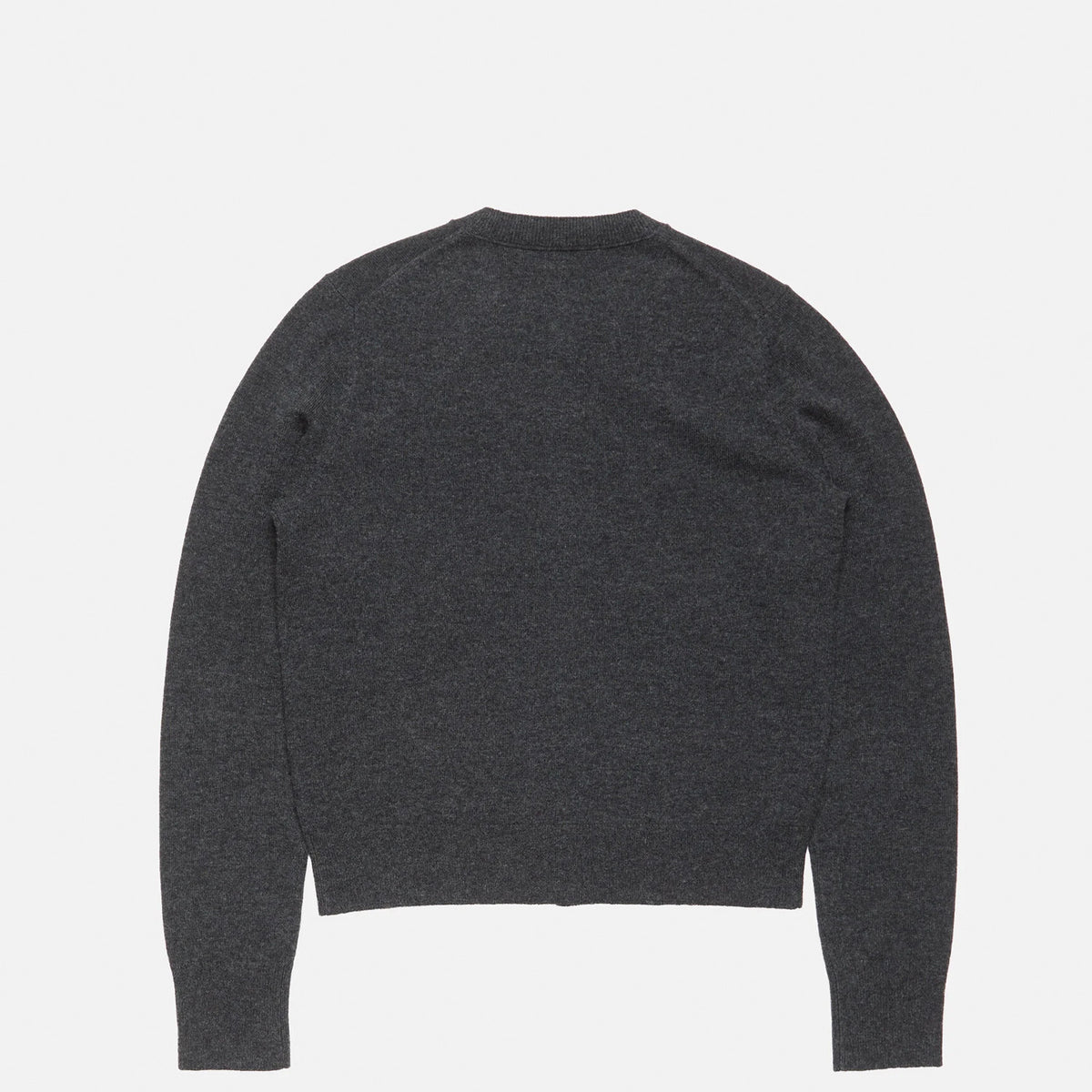 Acne Studios FITTED CARDIGAN- YAK WOOL, Dark Grey Melange