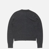 Acne Studios FITTED CARDIGAN- YAK WOOL, Dark Grey Melange