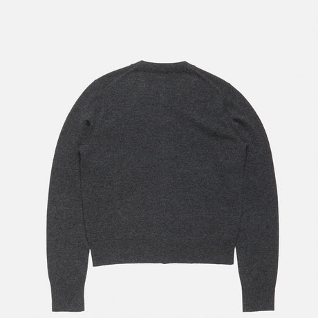 Acne Studios FITTED CARDIGAN- YAK WOOL, Dark Grey Melange
