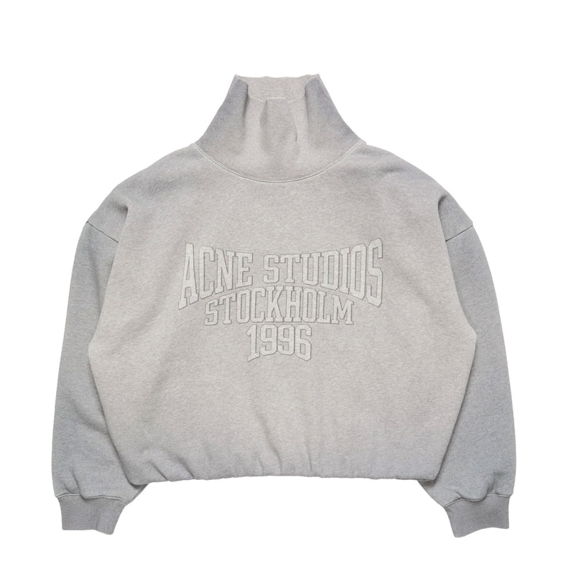 Acne Studios FLEECE SWEATSHIRT WITH LOGO, Grey Melange