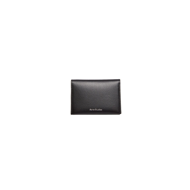 Acne Studios FOLDED LEATHER CARD HOLDER, Black