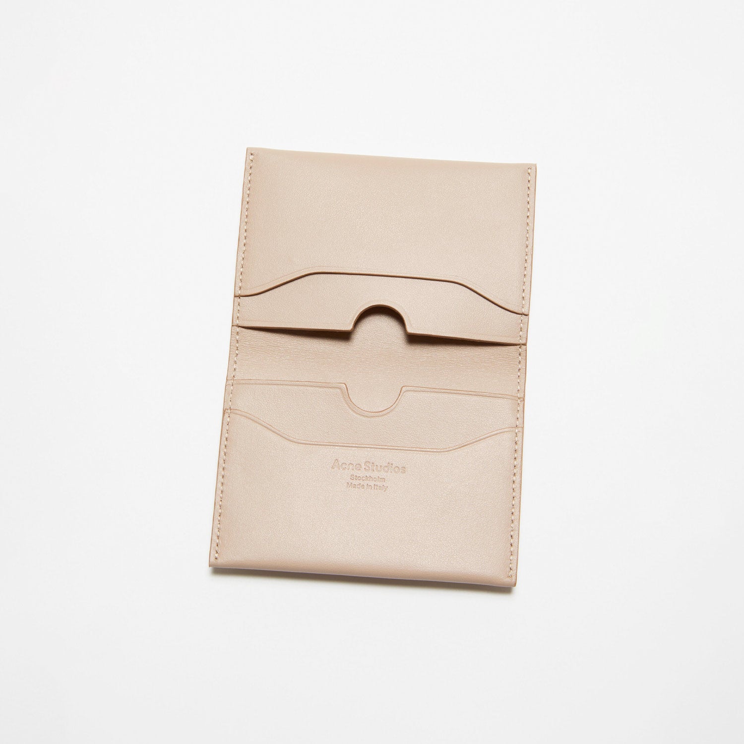 Acne Studios FOLDED LEATHER WALLET, Taupe Beige – Beamhill