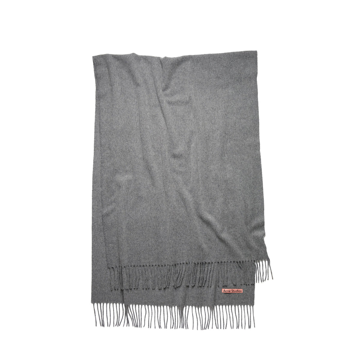 Acne Studios FRINGE WOOL SCARF OVERSIZED, Grey Melange
