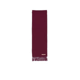 Acne Studios FRINGE WOOL SCARF SKINNY, Burgundy