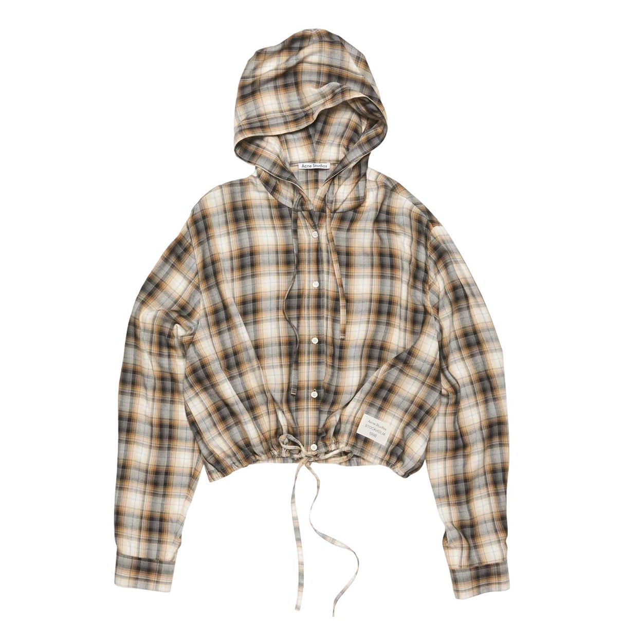 Acne Studios HOODED OVERSHIRT, Beige/Black