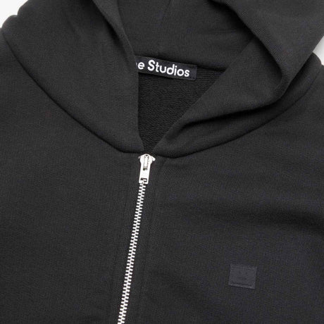 Acne Studios HOODED ZIPPER SWEATER, Black - Image 2
