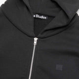 Acne Studios HOODED ZIPPER SWEATER, Black