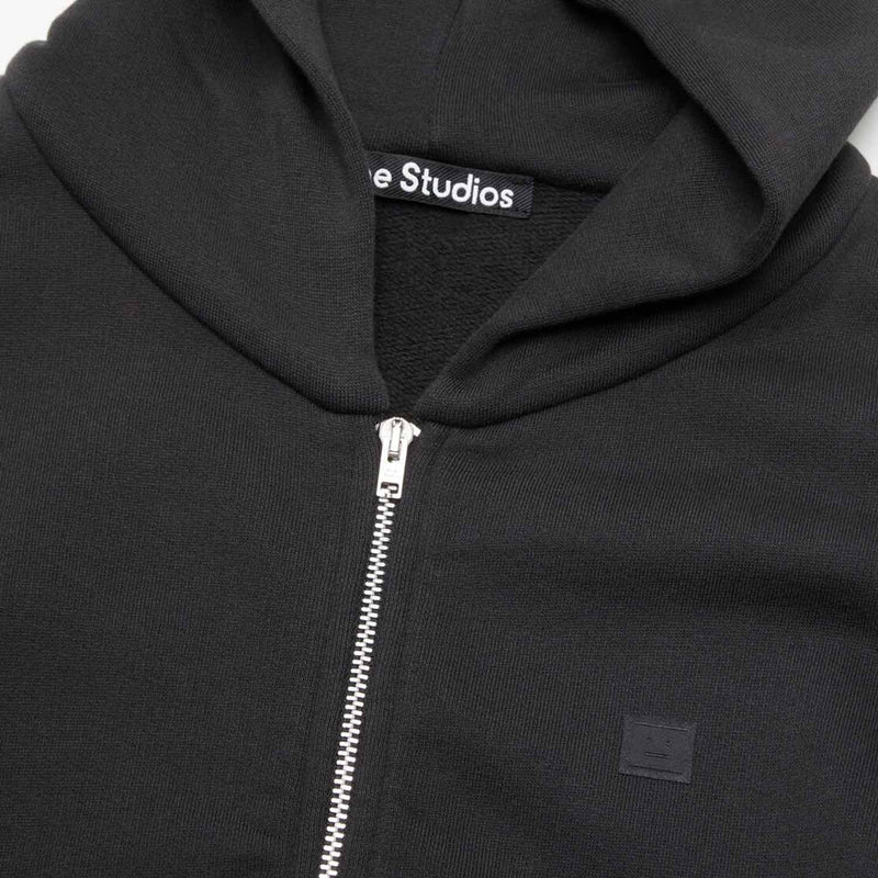 Acne Studios HOODED ZIPPER SWEATER, Black