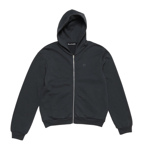 Acne Studios HOODED ZIPPER SWEATER, Black - Image 1