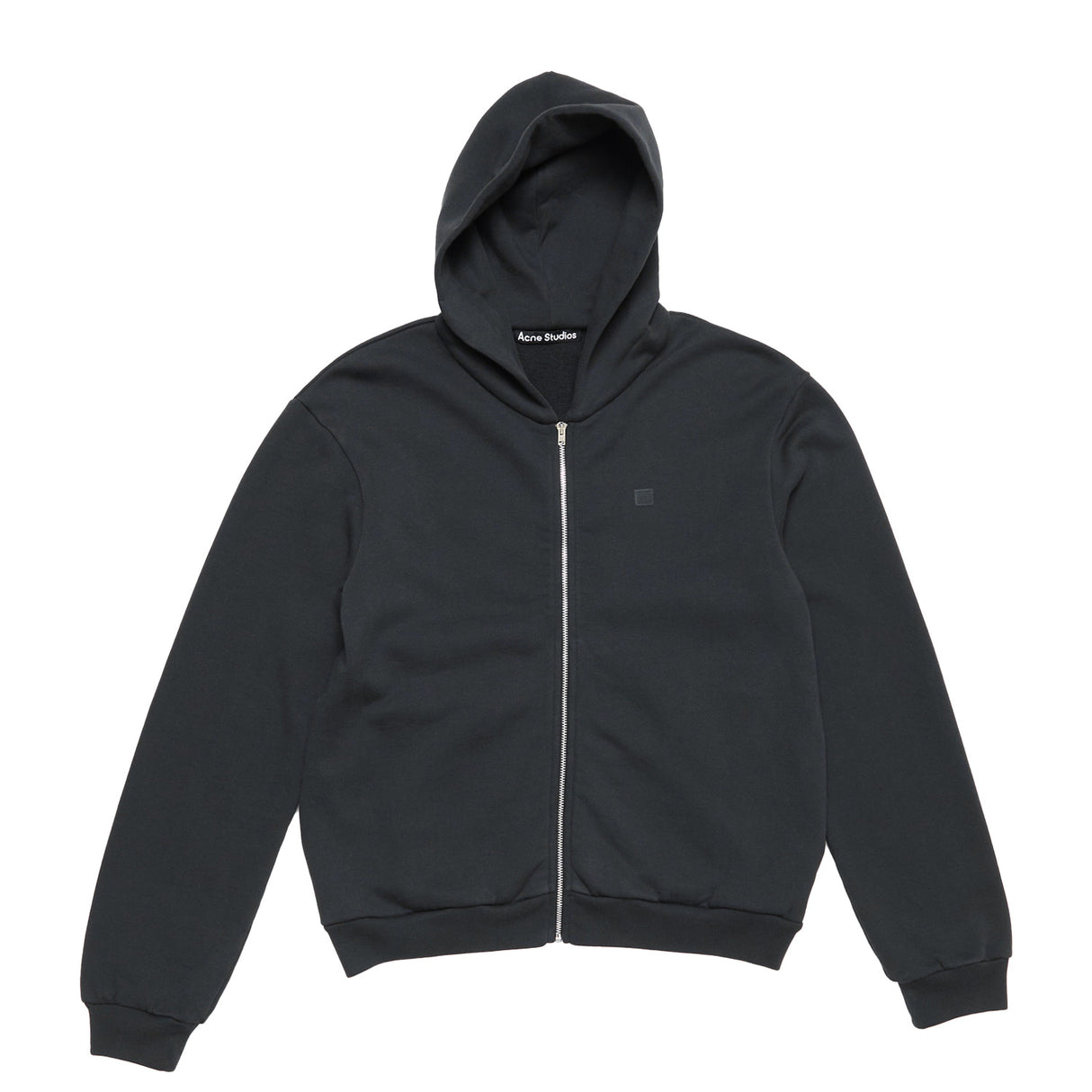 Acne Studios HOODED ZIPPER SWEATER, Black