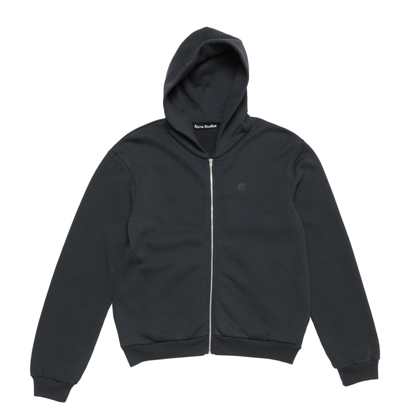 Acne Studios HOODED ZIPPER SWEATER, Black