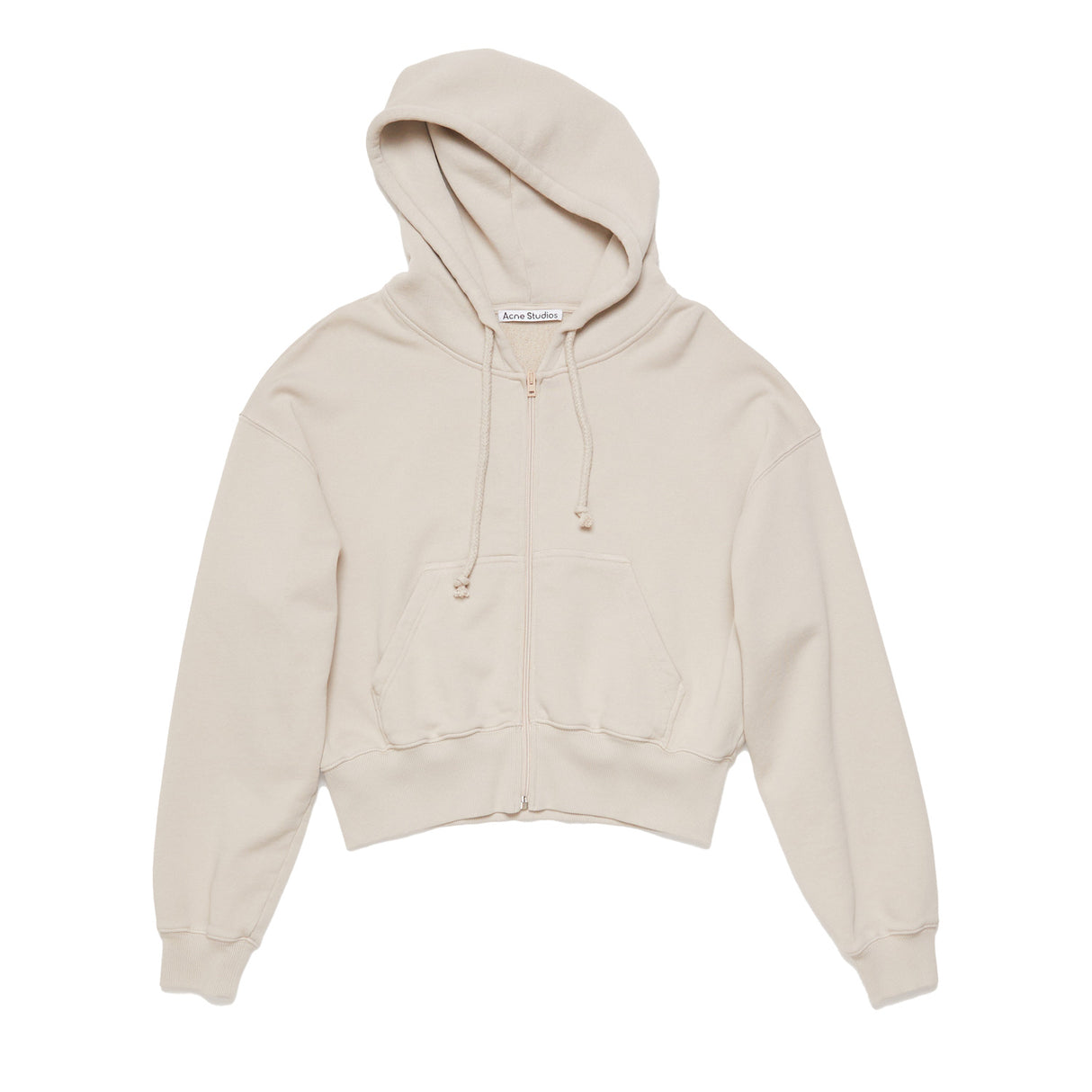 Acne Studios HOODED ZIPPER SWEATER, Faded Grey - Image 1