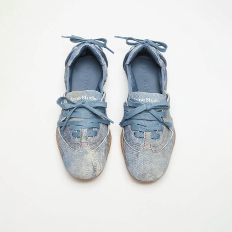 Acne Studios LACE-UP FLATS, Light Blue