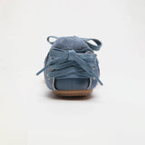 Acne Studios LACE-UP FLATS, Light Blue