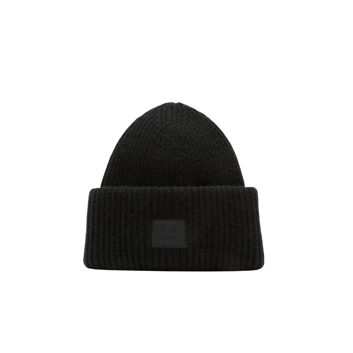 Acne Studios LARGE FACE LOGO BEANIE, Black