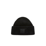 Acne Studios LARGE FACE LOGO BEANIE LOW, Black