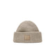 Acne Studios LARGE FACE LOGO BEANIE LOW, Greige Melange