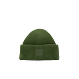 Acne Studios LARGE FACE LOGO BEANIE LOW, Bottle Green