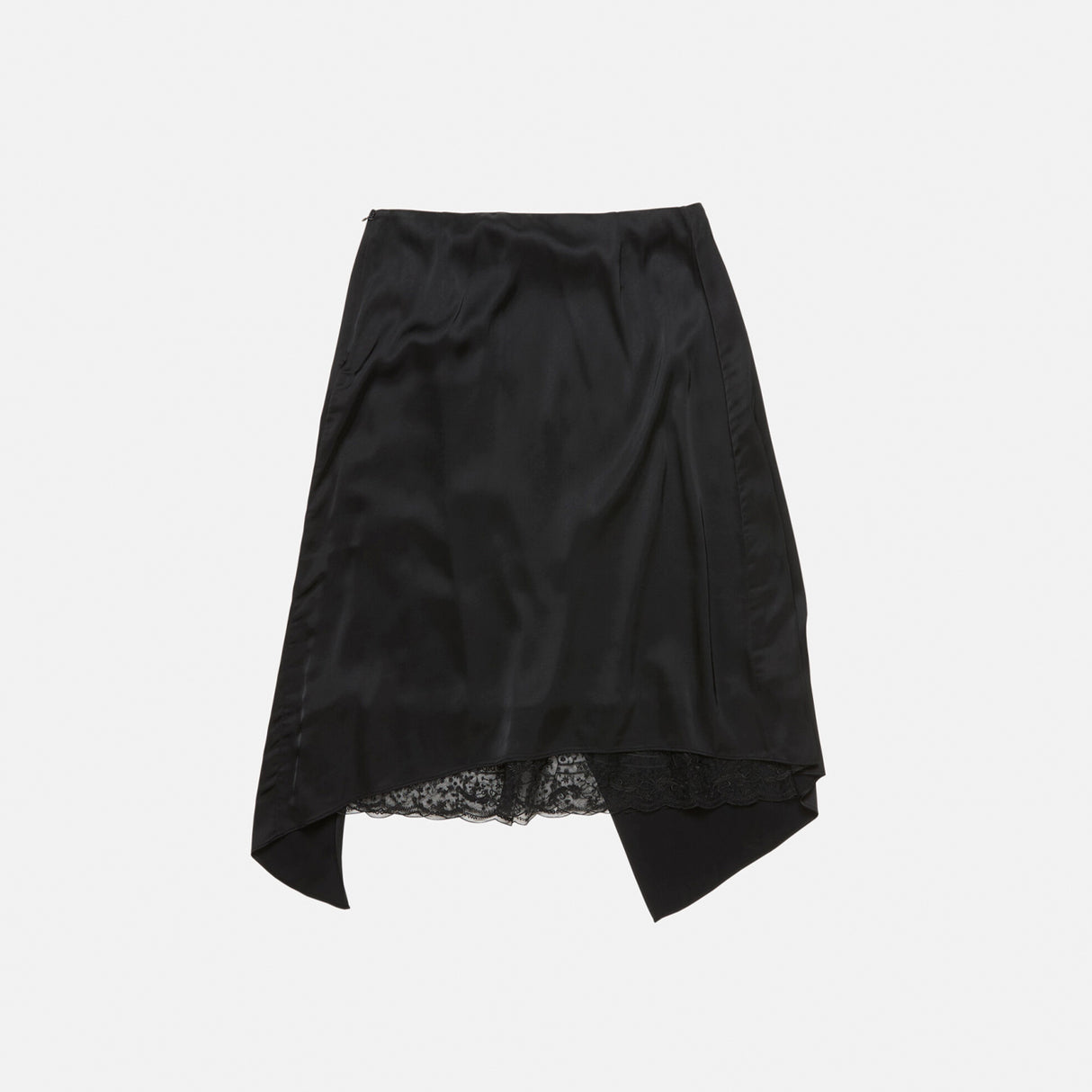 Acne Studios LAYERED SATIN SKIRT, Black