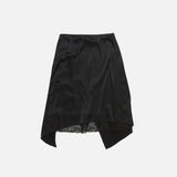 Acne Studios LAYERED SATIN SKIRT, Black