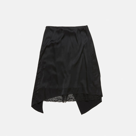 Acne Studios LAYERED SATIN SKIRT, Black