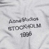 Acne Studios LOGO HOODED SWEATER, Pale Grey Melange - Image 2