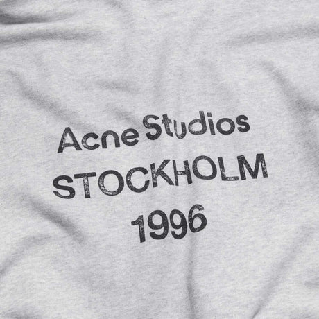Acne Studios LOGO HOODED SWEATER, Pale Grey Melange - Image 2