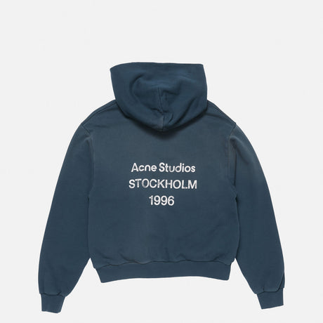 Acne Studios LOGO HOODED SWEATER, Deep Blue