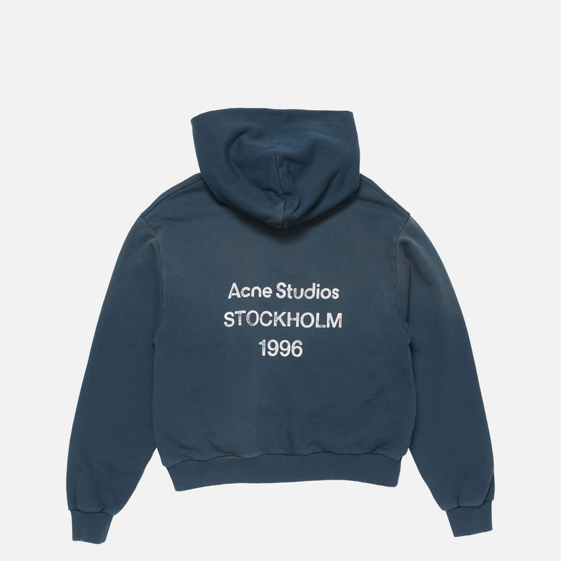 Acne Studios LOGO HOODED SWEATER, Deep Blue