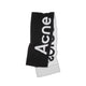 Acne Studios LOGO JACQUARD SCARF, Black/White