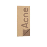 Acne Studios LOGO JACQUARD SCARF, Camel Brown